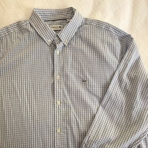Men’s Lacoste Button Down Long Sleeved Dress Shirt